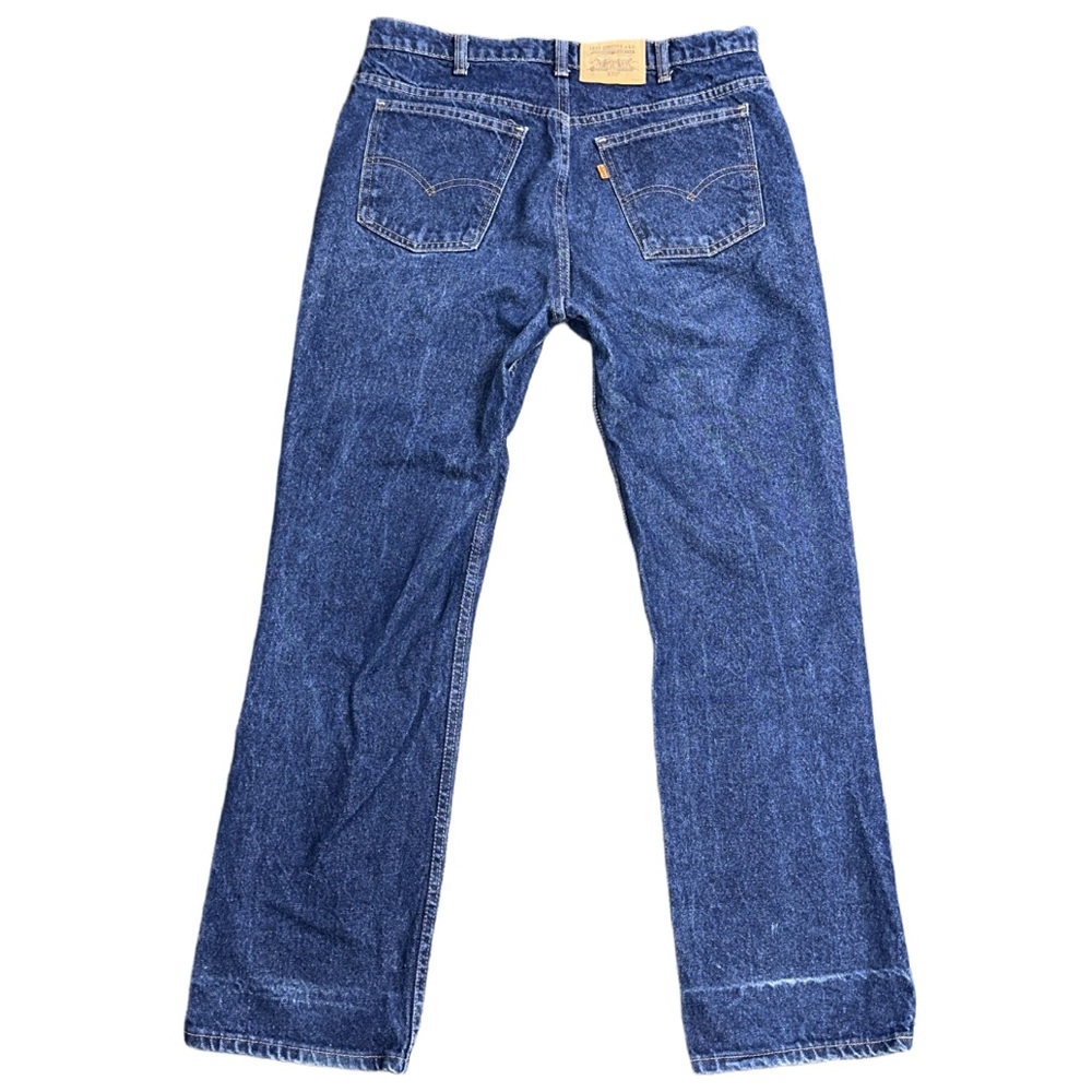 VTG 80s LEVI'S men's dark wash straight relaxed 619 orange tab jeans, 34x32. - Picture 1 of 7